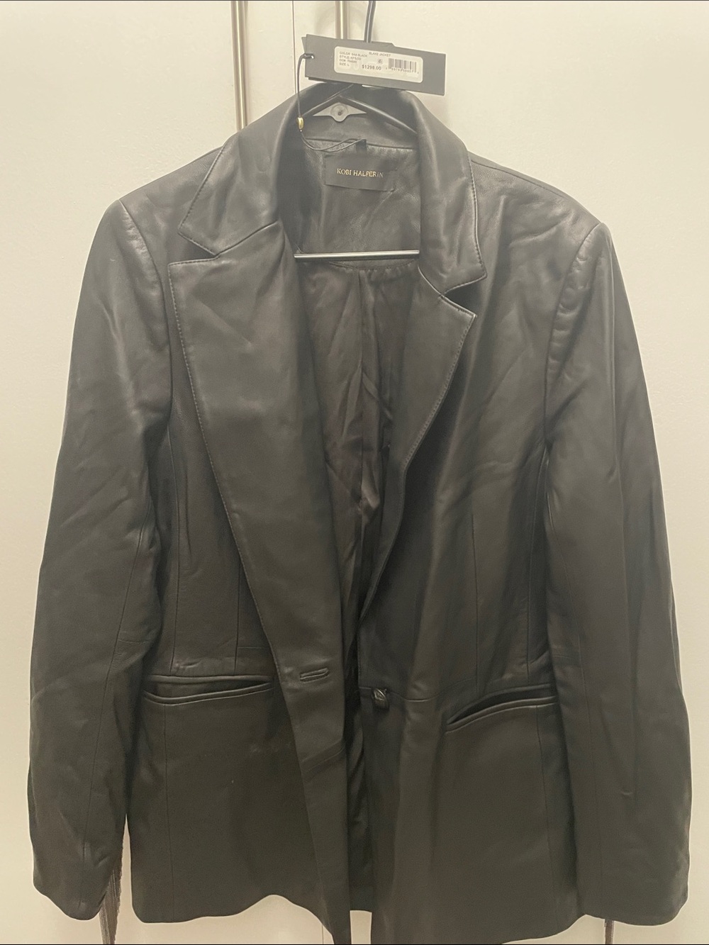 Kobi Halperin Black Leather Blazer
